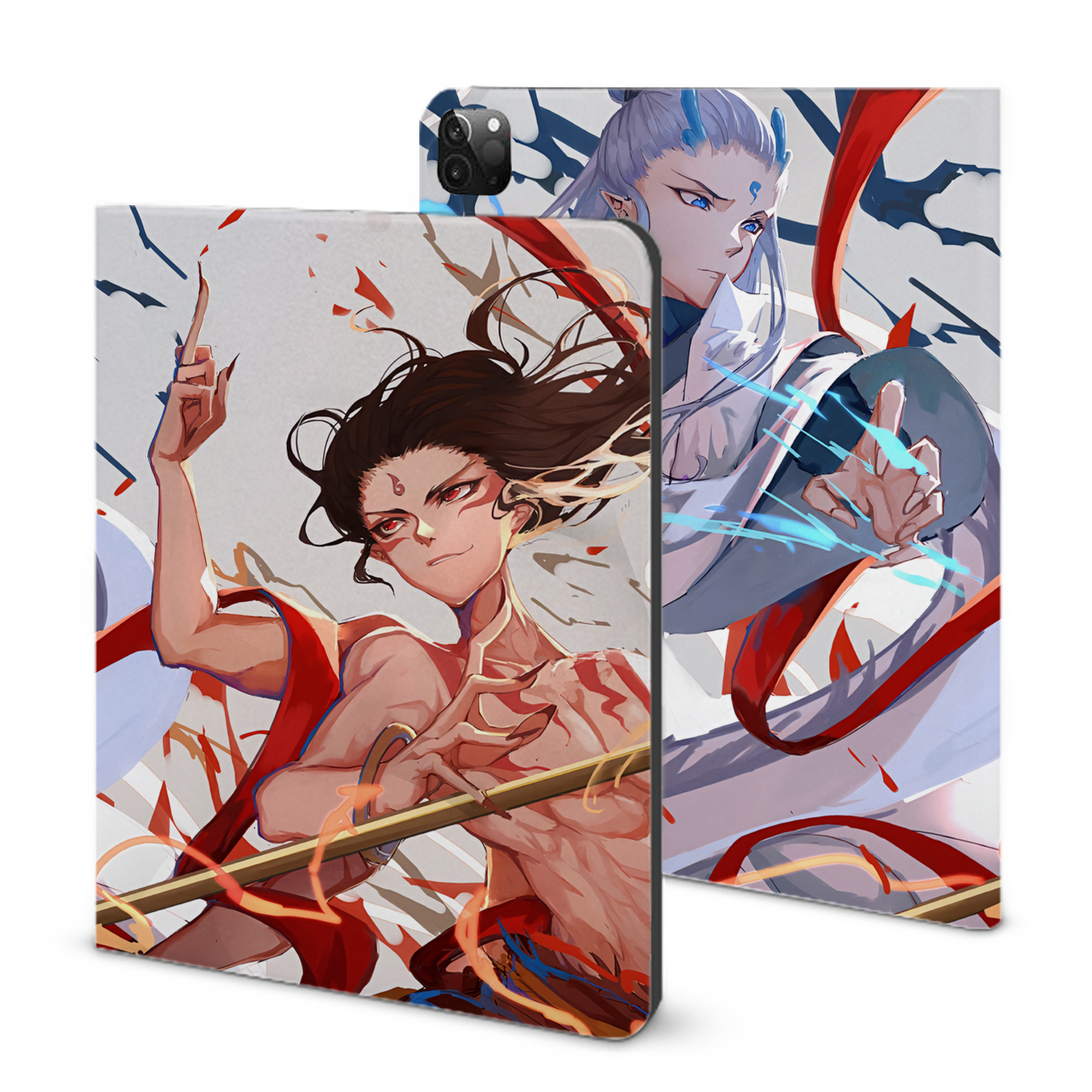 （画像用） Ne Zha 2 ナタ 魔童の大暴れ IPadケース ペンホルダー付き ブックスタイルデザイン